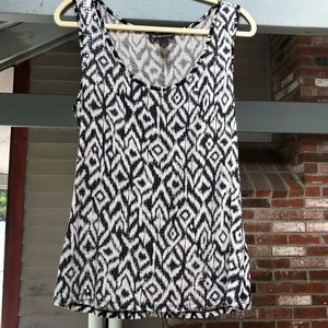 INC Black/White/Sequin Tank